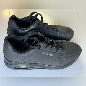 Skechers Men’s Black Athletic Sneakers Size 10 (EU 40) Air Cooled Memory Foam